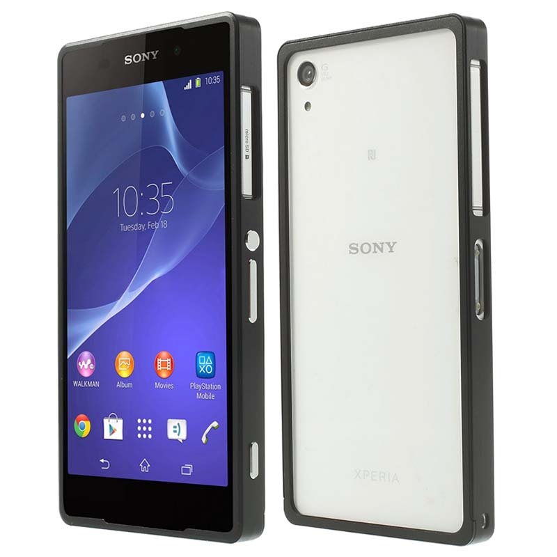 sony xperia z2 aluminium bumper black sony xperia z2 aluminium bumper black