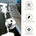 Aluminum Trolling Motor Stabilizer Mount with 1" Ball Head Clamp for Boat and Kayak - Black