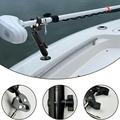 Aluminum Trolling Motor Stabilizer Mount with 1" Ball Head Clamp for Boat and Kayak - Black