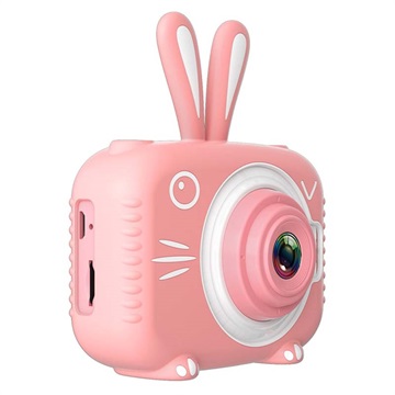 Animal Shape Kids 20MP Digital Camera X5 - Rabbit / Pink