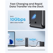 Anker 13-in-1 Multifunctional Hub - 2x USB-C, 3x USB-A, 100W Power Delivery - Grey