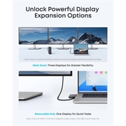 Anker 13-in-1 Multifunctional Hub - 2x USB-C, 3x USB-A, 100W Power Delivery - Grey