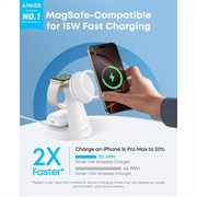 Anker MagGo 3-in-1 Wireless Charger 15W - 1.67A - White
