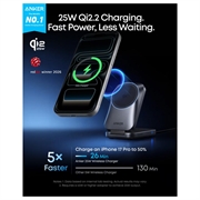 Anker Prime MagGo 3-in-1 Wireless Charger - 25W - Black