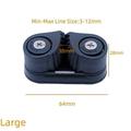 Anodized Aluminum and Nylon Ball Bearing Cam Cleat for Sailing Boat and Kayak - L