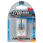 Ansmann NiMH Rechargeable Battery AA / HR6 - 2700mAh - 2 Pcs.
