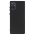 Anti-Fingerprint Matte Samsung Galaxy A71 TPU Case - Black