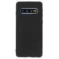 Anti-Fingerprint Matte Samsung Galaxy S10 TPU Case - Black