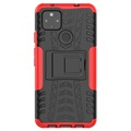 Anti-Slip Google Pixel 4a 5G Hybrid Case with Stand - Red / Black