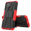 Anti-Slip Google Pixel 4a 5G Hybrid Case with Stand - Red / Black