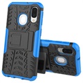 Anti-Slip Samsung Galaxy A40 Hybrid Case with Stand - Blue / Black