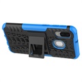 Anti-Slip Samsung Galaxy A40 Hybrid Case with Stand - Blue / Black