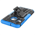 Anti-Slip Samsung Galaxy A40 Hybrid Case with Stand - Blue / Black