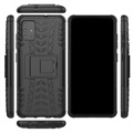 Anti-Slip Samsung Galaxy A51 Hybrid Case with Stand - Black