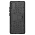 Anti-Slip Samsung Galaxy A51 Hybrid Case with Stand - Black