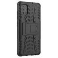 Anti-Slip Samsung Galaxy A51 Hybrid Case with Stand - Black