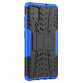 Anti-Slip Samsung Galaxy A51 Hybrid Case with Stand - Blue / Black