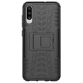 Anti-Slip Samsung Galaxy A70 Hybrid Case with Kickstand - Black