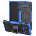 Anti-Slip Samsung Galaxy S10 Hybrid Case with Kickstand - Blue / Black