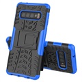 Anti-Slip Samsung Galaxy S10+ Hybrid Case with Stand - Blue / Black