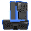 Anti-Slip Samsung Galaxy S20 FE Hybrid Case with Stand - Blue / Black