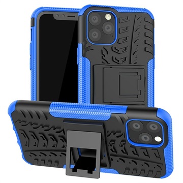 Anti-Slip iPhone 11 Pro Hybrid Case with Stand - Blue / Black