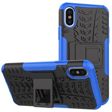 iPhone X / iPhone XS Anti-Slip Hybrid Case - Blue / Black