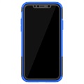 Anti-Slip iPhone 11 Hybrid Case with Stand - Blue / Black