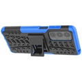 Anti-Slip Motorola Edge (2021) Hybrid Case with Stand - Blue / Black