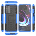 Anti-Slip Motorola Edge (2021) Hybrid Case with Stand - Blue / Black