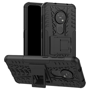 Nokia 6.2/7.2 Anti-Slip Hybrid Case with Kickstand - Black