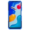 Anti-Slip Xiaomi Redmi Note 11/11S Hybrid Case with Stand - Blue / Black