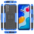 Anti-Slip Xiaomi Redmi Note 11/11S Hybrid Case with Stand - Blue / Black