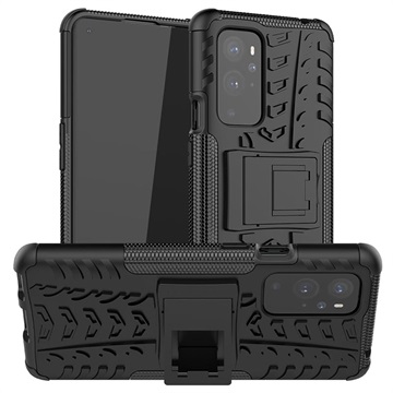 Anti-Slip OnePlus 9 Pro Hybrid Case with Stand - Black