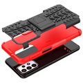 Anti-Slip Samsung Galaxy A23 Hybrid Case with Stand - Red / Black