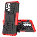 Anti-Slip Samsung Galaxy A23 Hybrid Case with Stand - Red / Black