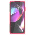 Anti-Slip Motorola Moto G (2022) Hybrid Case with Stand - Hot Pink / Black