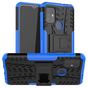 Anti-Slip Motorola Moto G30 Hybrid Case with Stand - Blue / Black