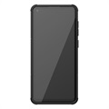 Anti-Slip Samsung Galaxy A21s Hybrid Case with Stand - Black