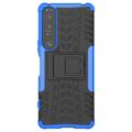 Anti-Slip Sony Xperia 1 IV Hybrid Case - Blue / Black