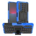 Anti-Slip Sony Xperia 10 IV Hybrid Case with Stand - Blue / Black