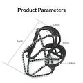 Anti-Slip Spring Ice Cleats for Snow, Ice - 2 Pcs. - Black