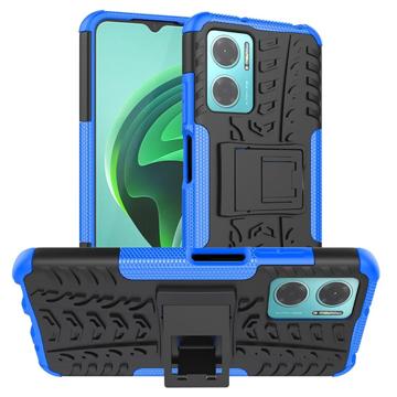 Anti-Slip Xiaomi Redmi 10 5G/Note 11E Hybrid Case with Stand - Blue / Black