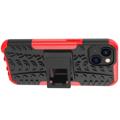 Anti-Slip iPhone 14 Max Hybrid Case with Stand - Red / Black