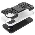 Anti-Slip iPhone 14 Max Hybrid Case with Stand - White / Black