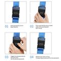 Anti-Theft Luggage Cross Strap with Combination Lock - Blue