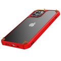 Anti-Shock iPhone 14 Pro Max Hybrid Case - Carbon Fiber - Red