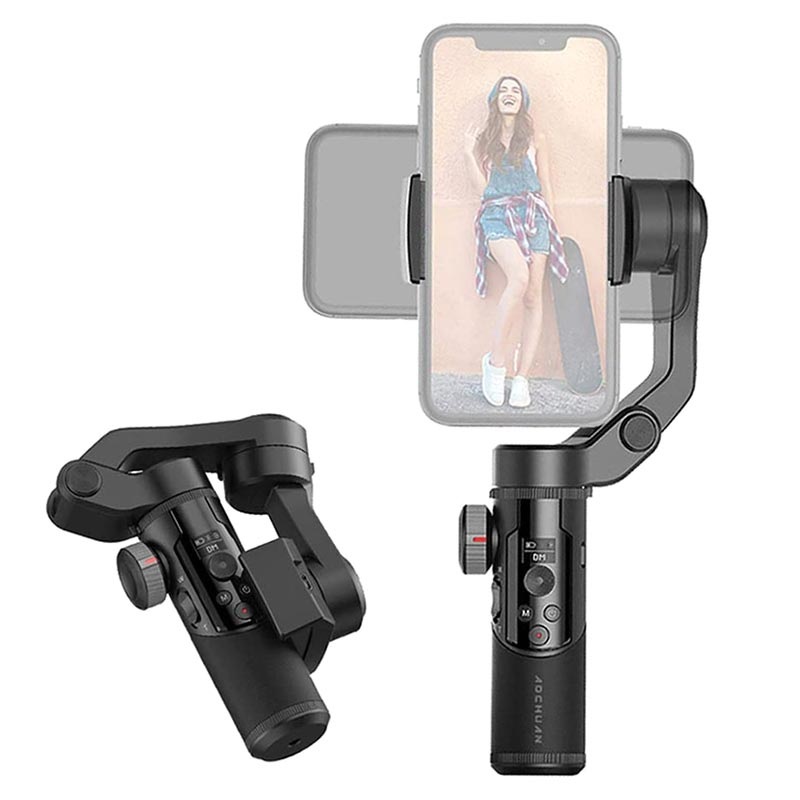 Phone Stabilizer Video Recording for iPhone 13 12 pro max with LED Fill Light & Replaceable Batteries,Vlogging Stabilizer YouTube TikTok Video AOCHUAN Smart X Gimbal Stabilizer for Smartphone 