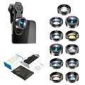 Apexel APL-DG11 11-in-1 Universal Clip-on Camera Lens Kit - Black