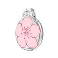 Apple AirTag 1/2 IMD Pattern Case with Metal Buckle - Single Flower